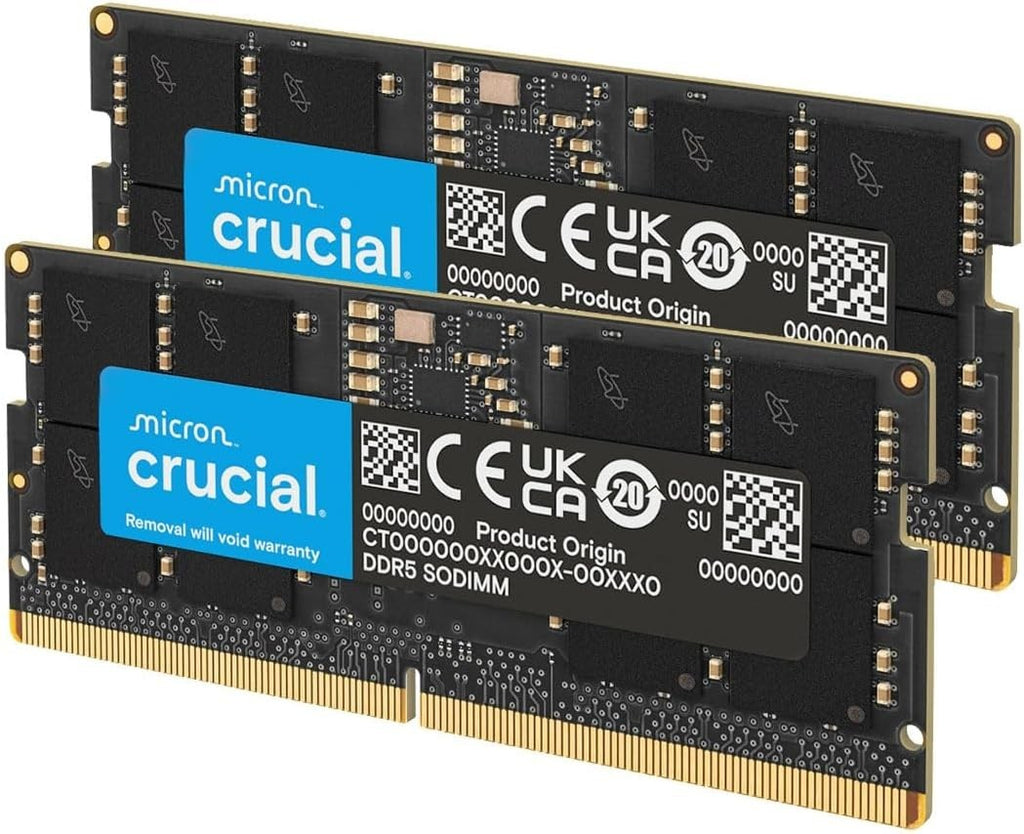 Crucial DDR5 RAM 32GB Kit (2x16GB) 4800MHz SODIMM CL40 Mini PC Laptop CT2K16G48C40S5