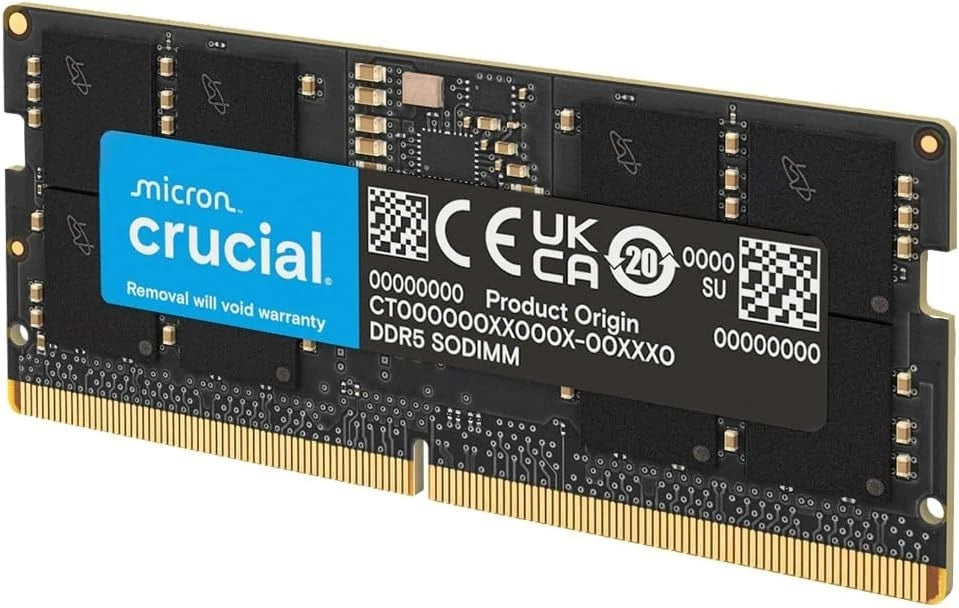Crucial DDR5 RAM 16GB 4800MHz SODIMM CL40 Mini PC Laptop CT16G48C40S5